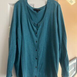 Lane Bryant Women's Light BlueGreen Sweater (Size 26_28)